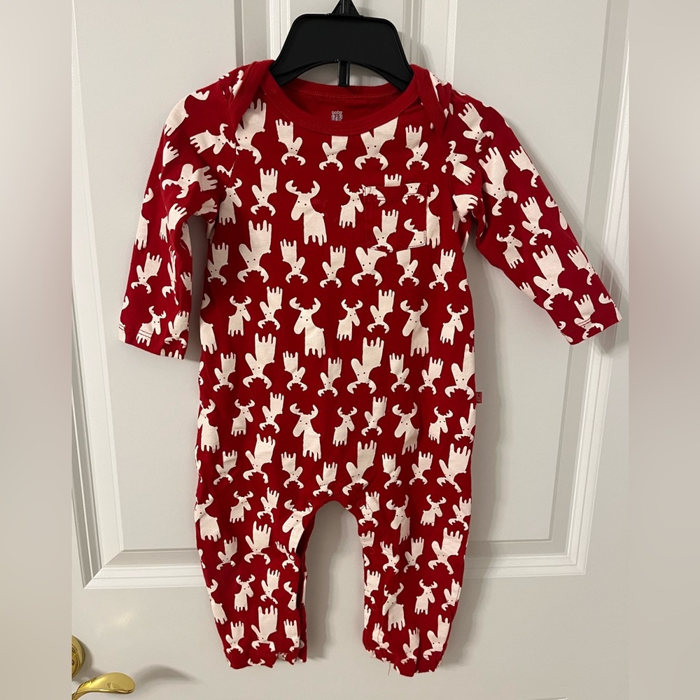 Baby Gap Moose Print Snap Bottom Sleep/Play Romper